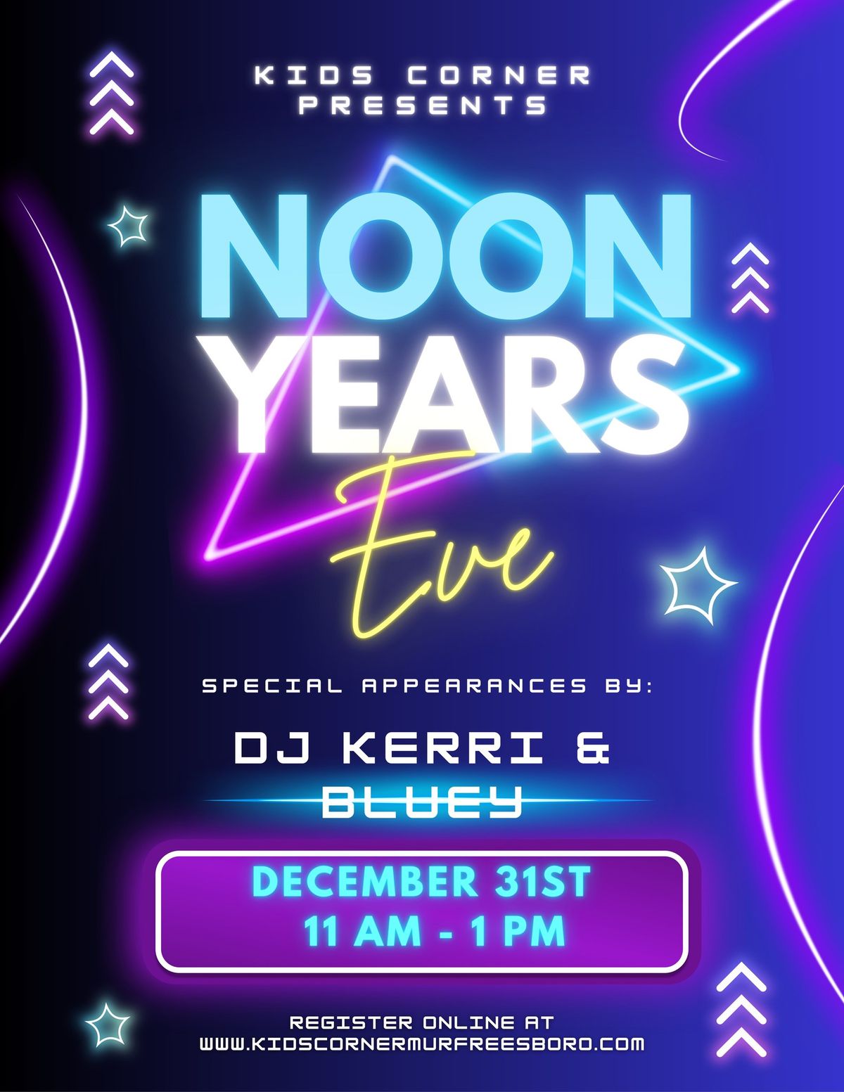 NOON Years Eve at Kids Corner