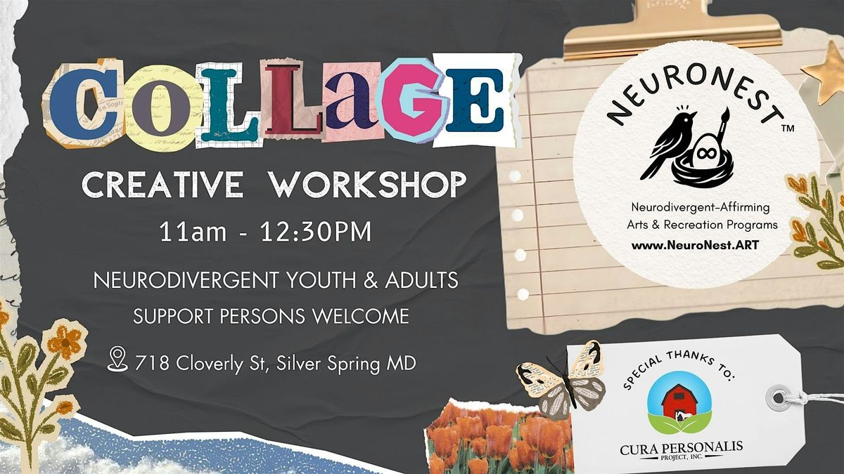 Collage Art Workshop for Neurodivergent Youth\/Adults | NeuroNest ART\u2122