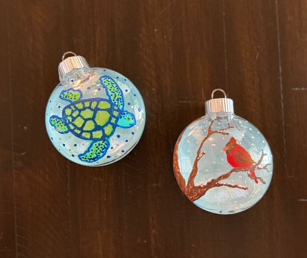 Paint and Sip Christmas Ornaments with Kristen