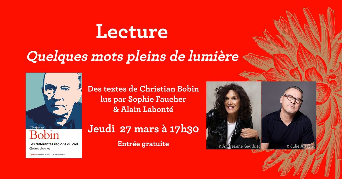 Lecture - Quelques mots plein de lumi\u00e8re