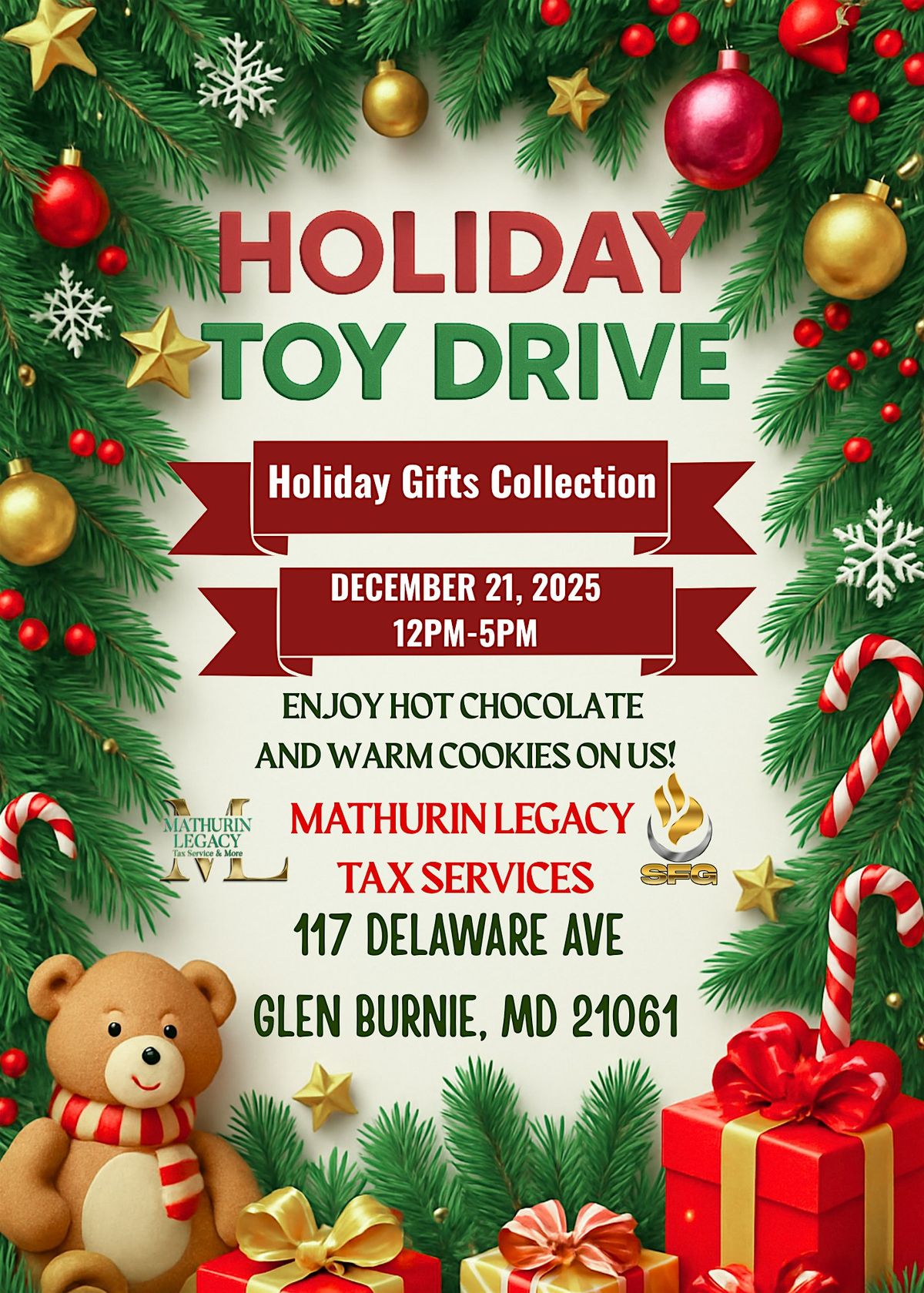 Mathurin Legacy Toy Drive & Hot Chocolate Day (Age 1-13)