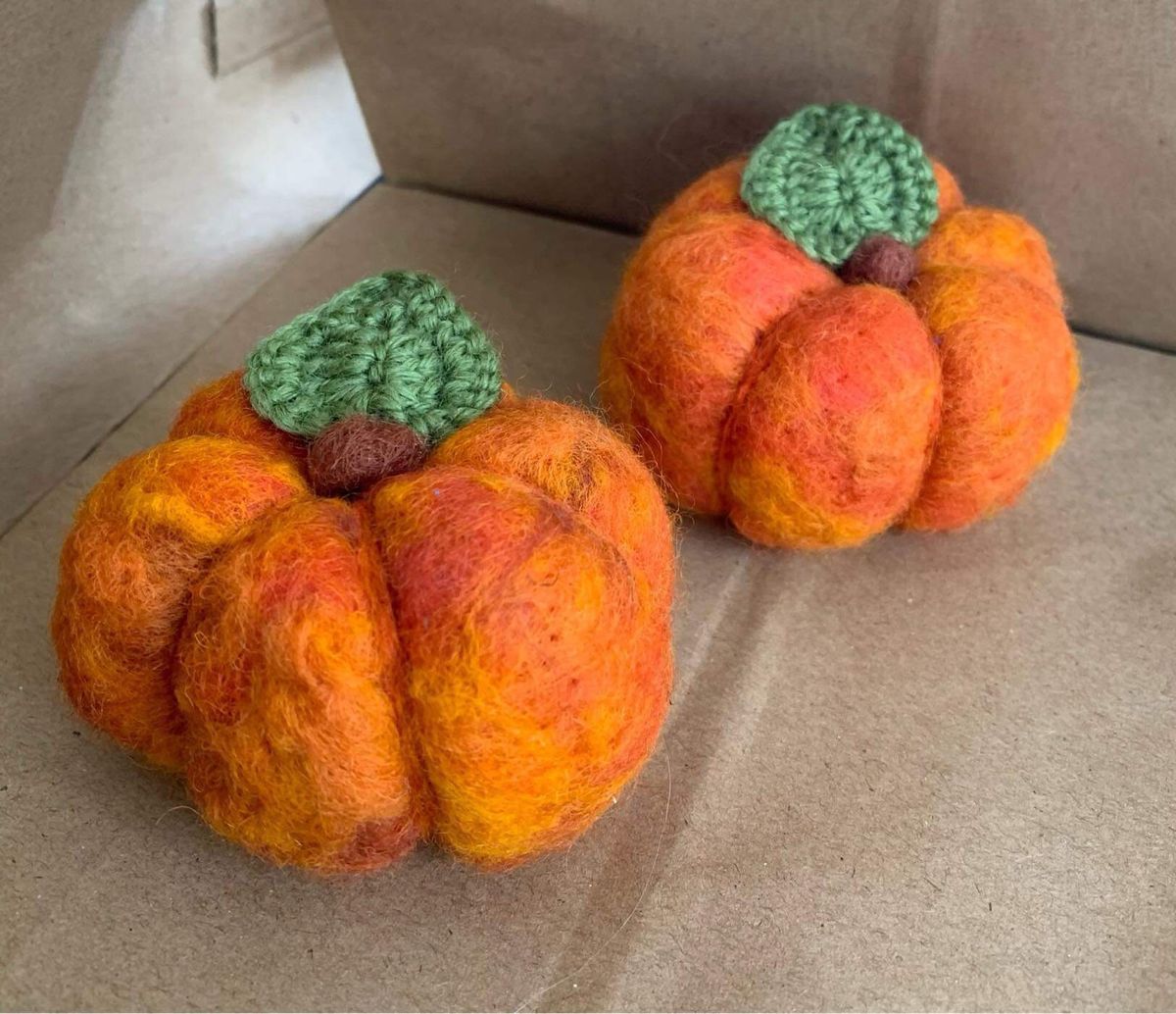 First Time for Everything: Needle-Felted Pumpkin Making