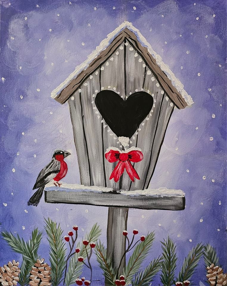 Chuckanut Bay Distillery and Paint ~ Winter Birdhouse 195