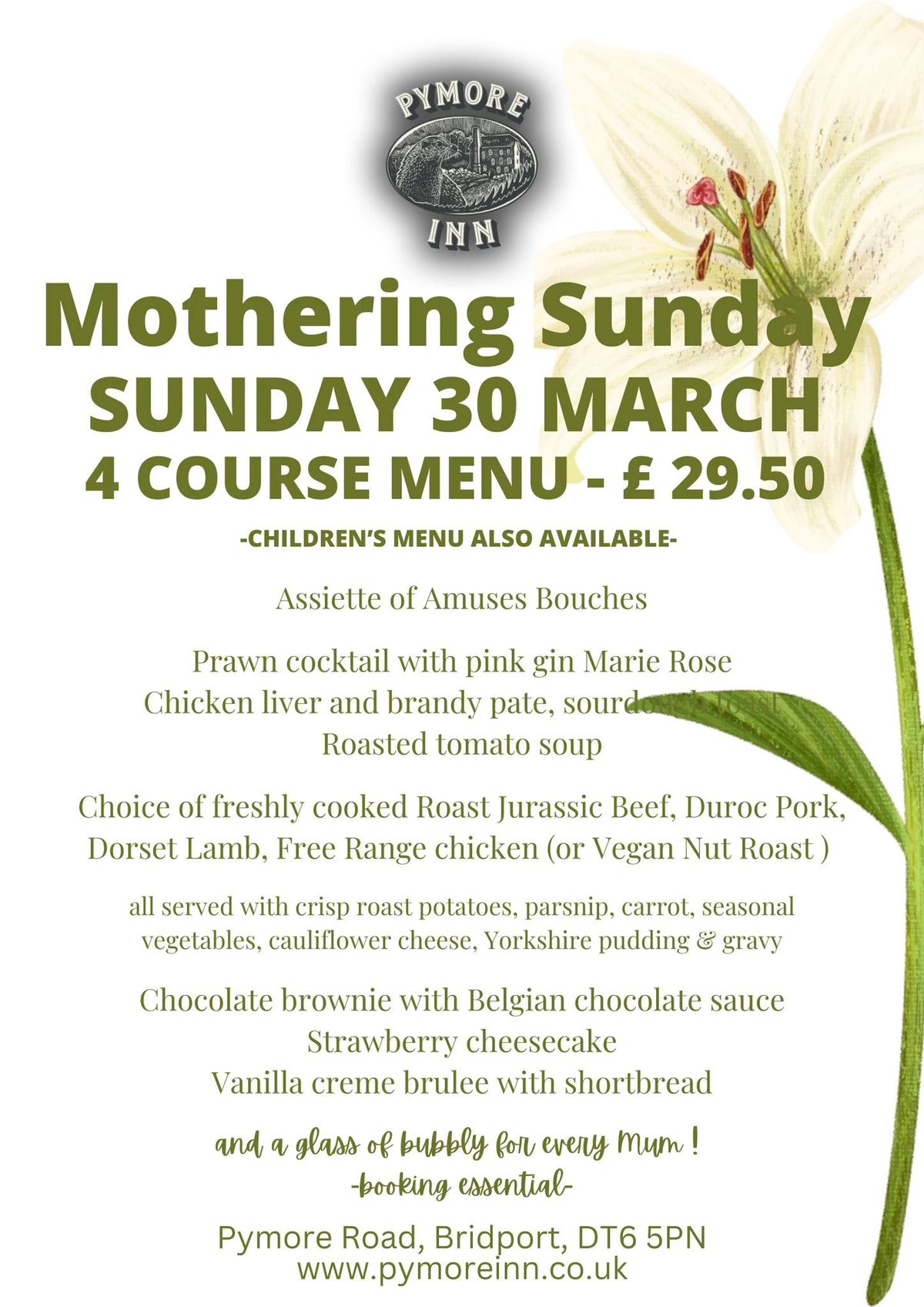 Mothering Sunday lunch 