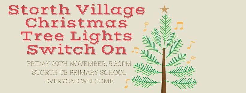 Storth Village Christmas Tree Lights Switch On