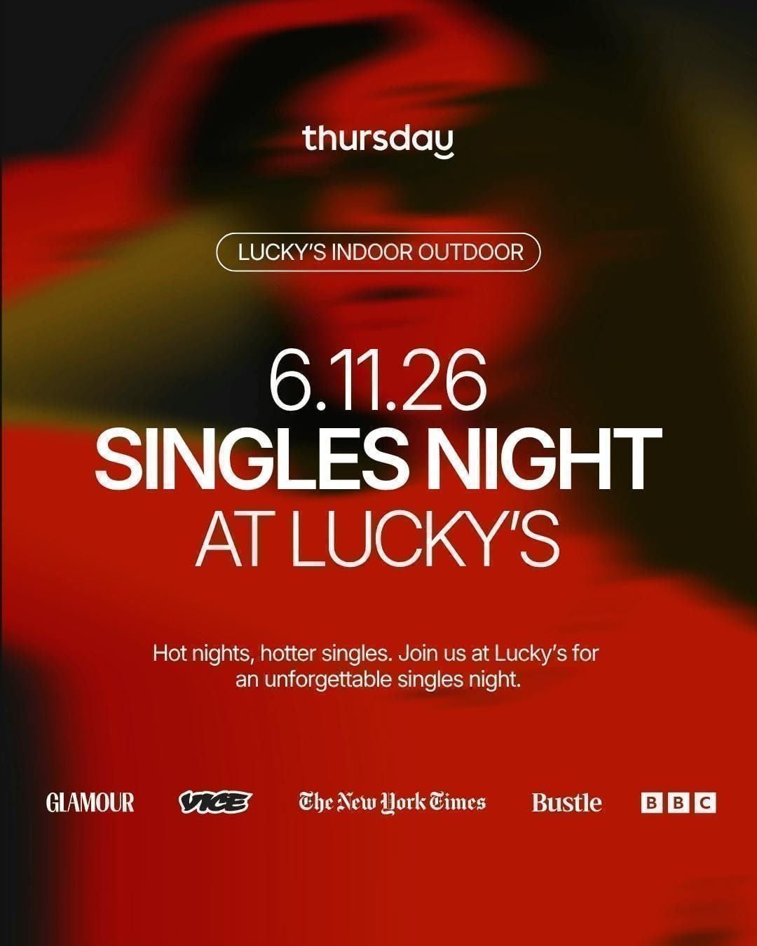 Thursday | Red Flags Singles Night at Lucky's Indoor Outdoor | Phoenix