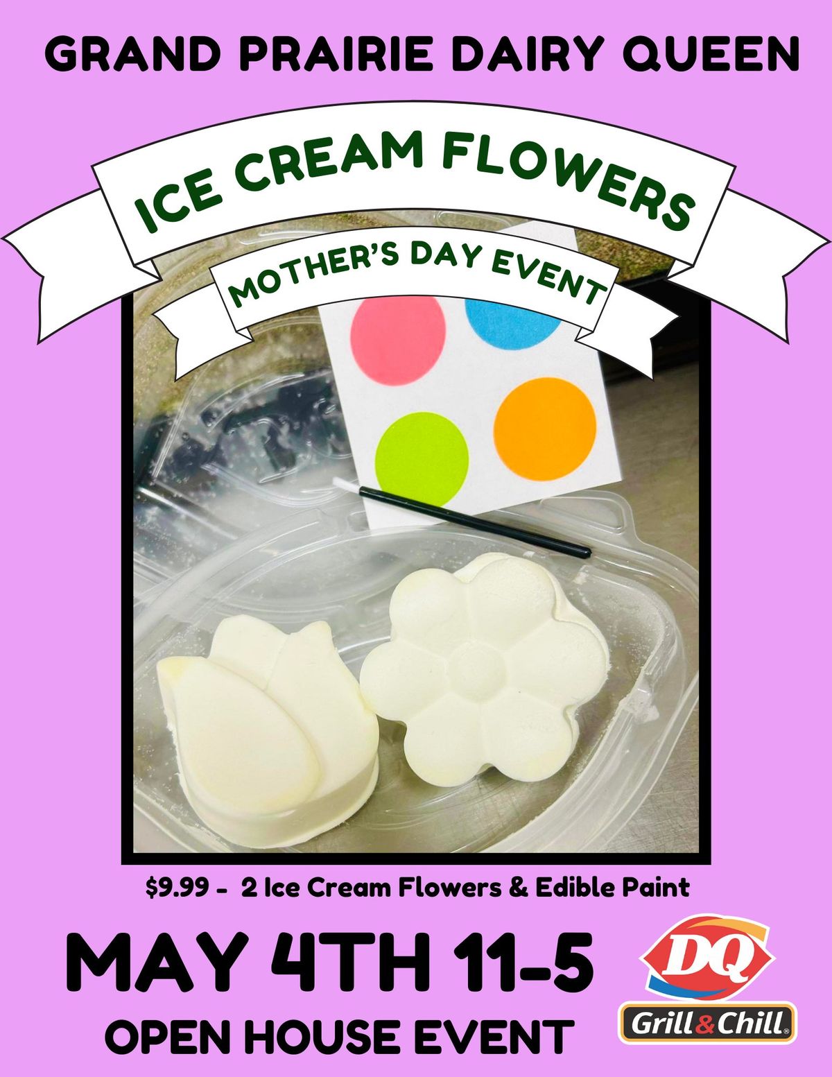 Mother's Day Edible Flower Painting Event at DQ
