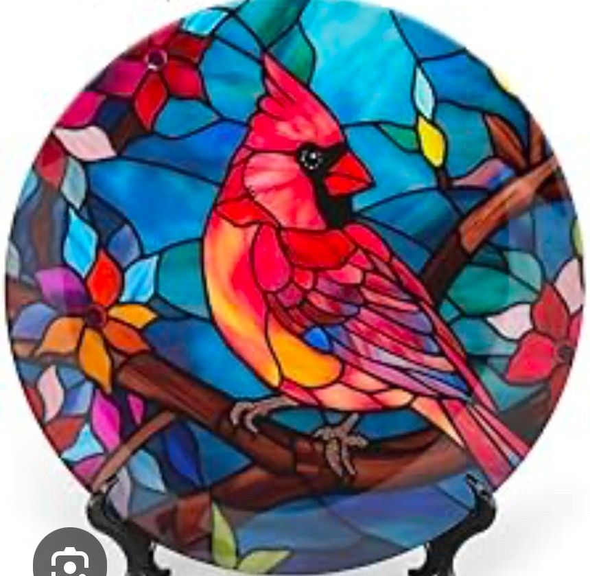 Stained Glass Cardinal 