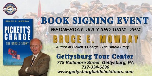 Bruce E. Mowday Book Signing at the Gettysburg Tour Center