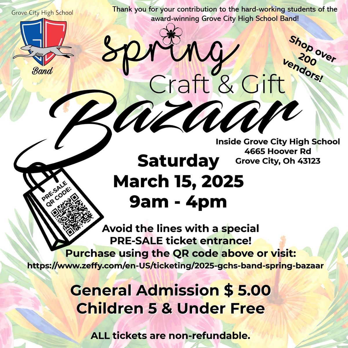 Grove City High School Band Spring Craft Bazaar 