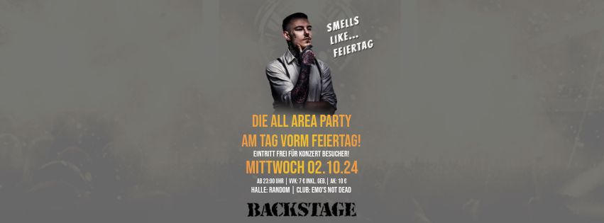 SMELLS LIKE... FEIERTAG | DIE ALL AREA PARTY | BACKSTAGE M\u00dcNCHEN 2024