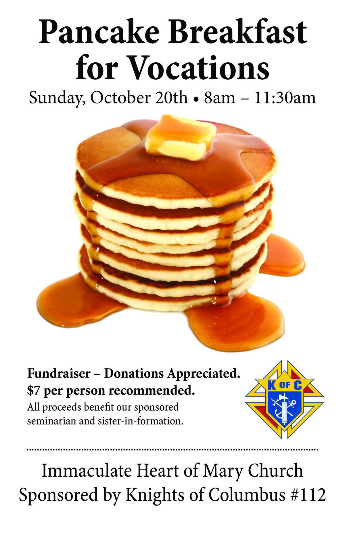 Pancake Breakfast for Vocations