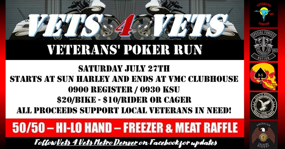 2024 Vets4Vets (Metro Denver) Annual Poker Run