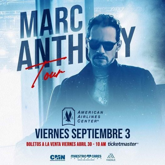 Marc Anthony Tour 2021 - Dallas, TX.