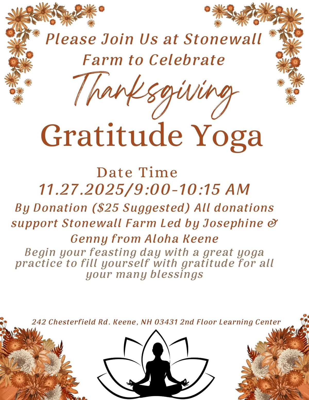 Thanksgiving Gratitude Yoga