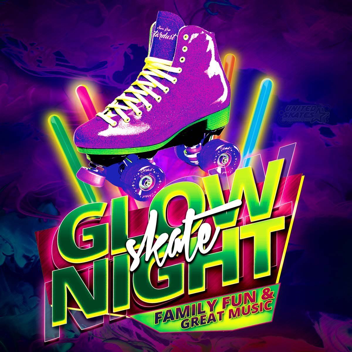 Friday Night Glow Skates - FREE Slice in July