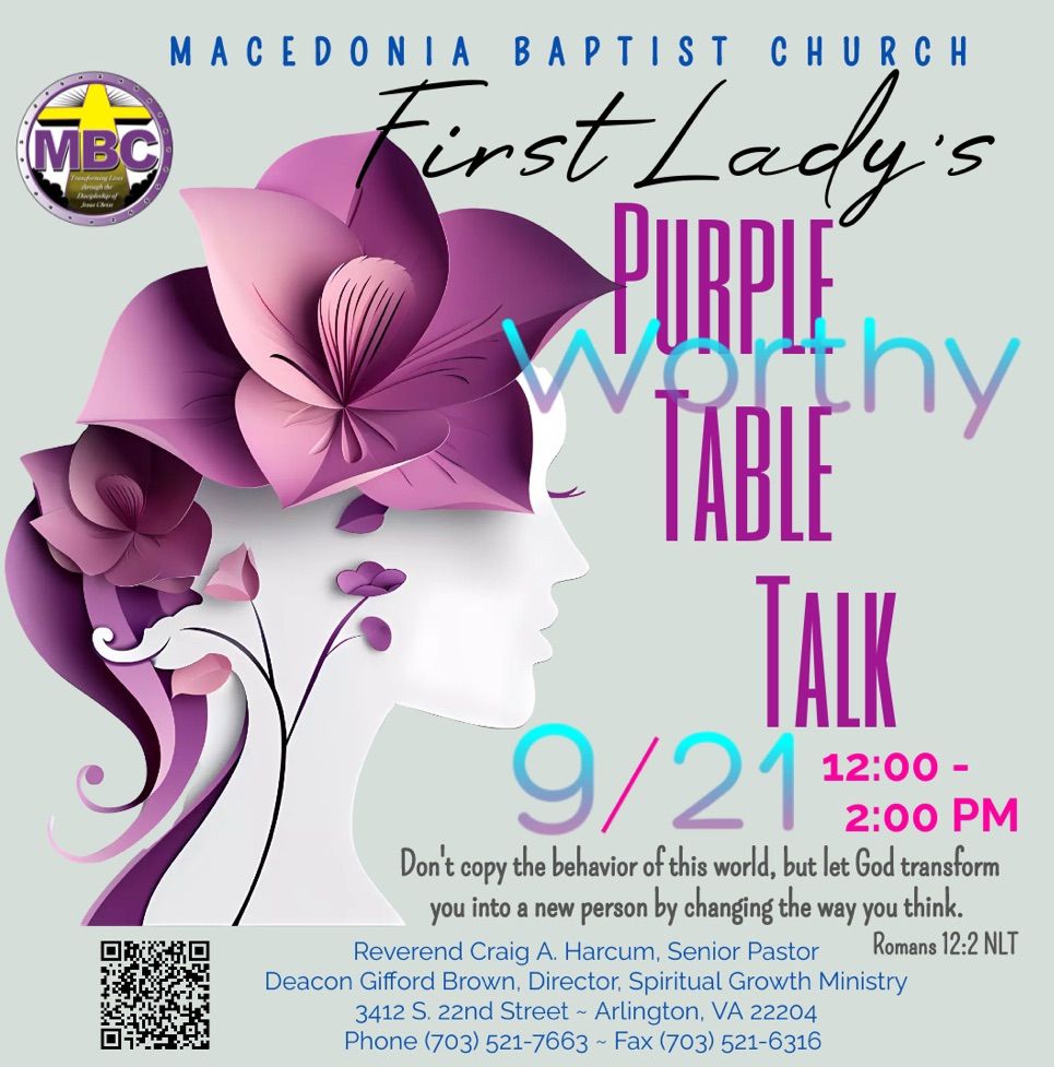 First Lady\u2019s Purple Table Talk