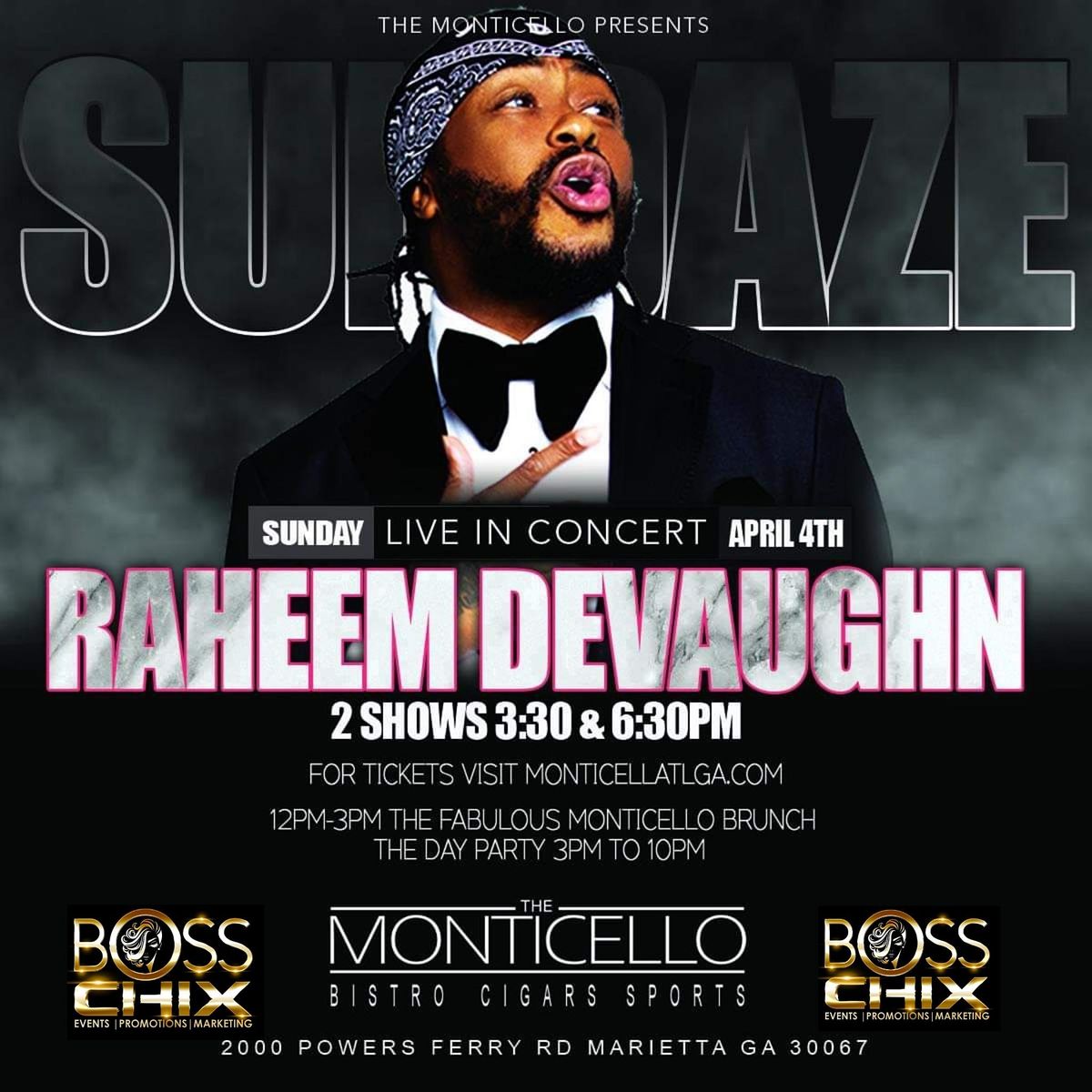 YOU ASKED! WE LISTENED! "RAHEEM DEVAUGHN" LIVE IN CONCERT APR 4TH-  2 SHOWS