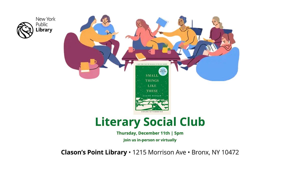 Literary Social Club: Small Things Like These by Claire Keegan