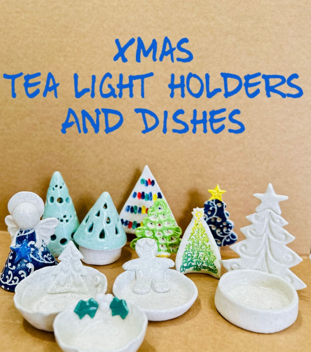 Christmas Pottery Workshop! Create your own Christmas Gingerbread house, Tealight holder or dishes.