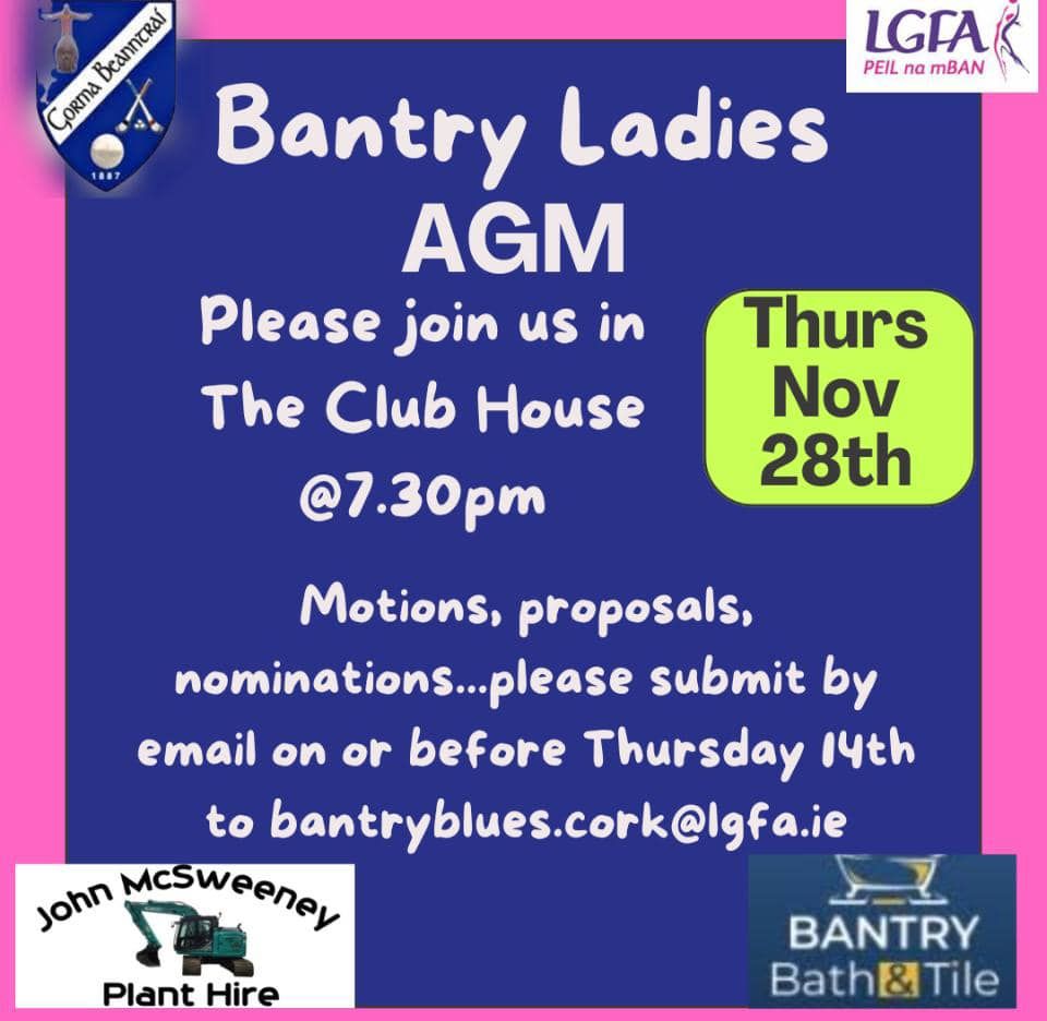 BANTRY BLUES LADIES AGM 