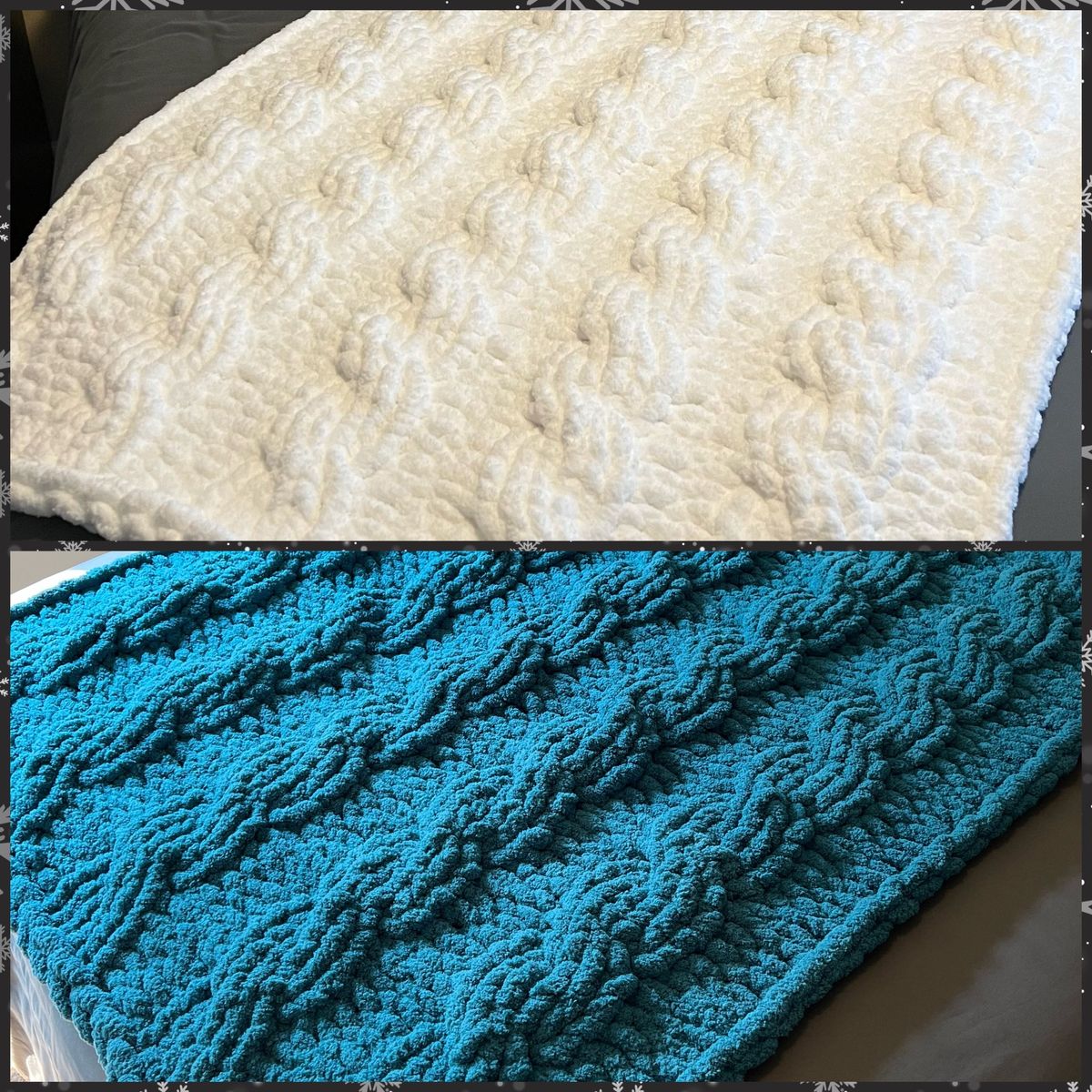 Chunky Yarn Finger Knit Cable Stitch Throw Workshop