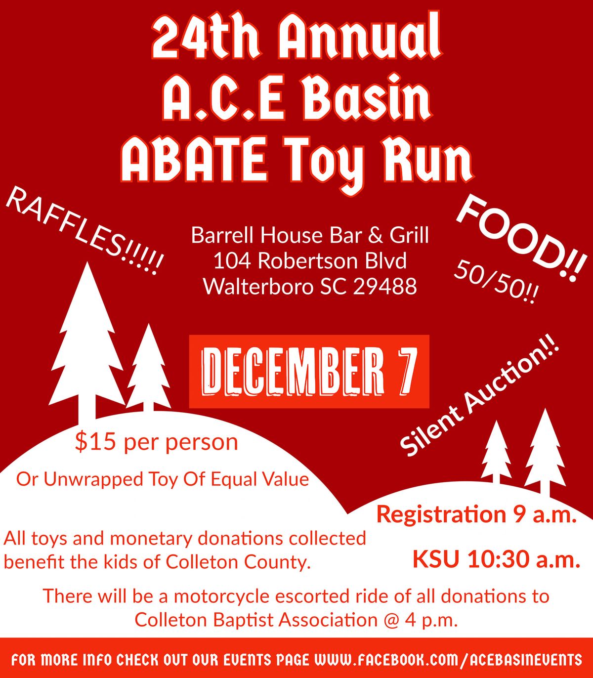 24th Annual Ace Basin ABATE Toy Run