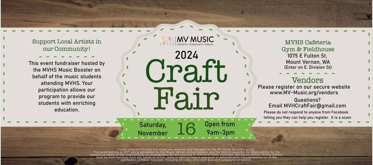 2024 MVHS Music Department Craft Fair