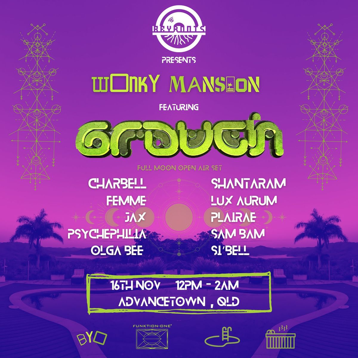 Wonky Mansion Ft GROUCH - Full Moon Mansion Pool Party 