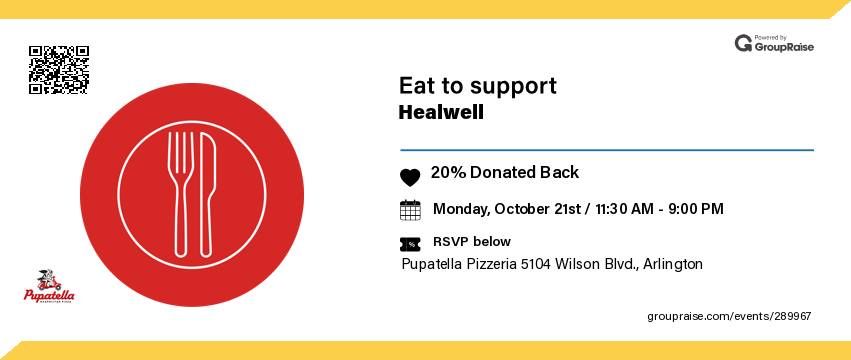 Healwell & Pupatella Pizzeria GroupRaise Fundraiser