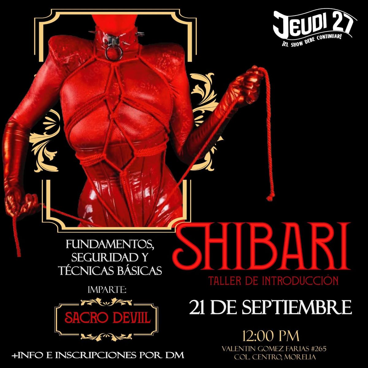 CURSO DE INTRODUCCI\u00d3N AL ARTE DEL SHIBARI Y KINBAKU 