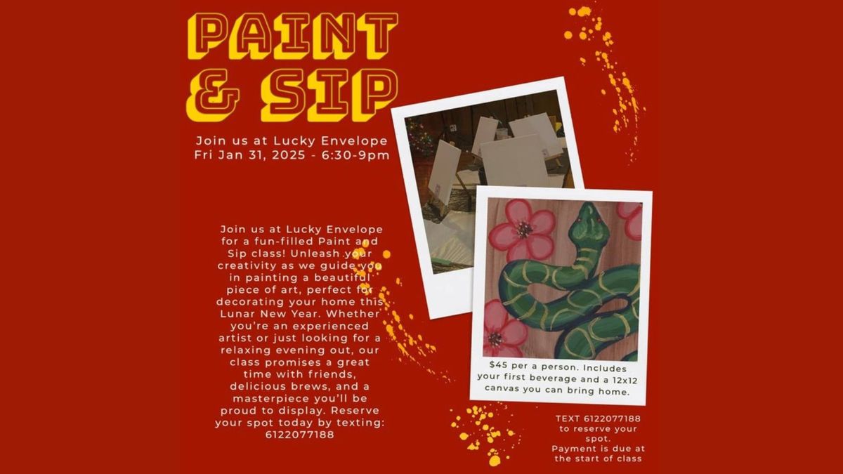 Lunar New Year Paint and Sip at Lucky Envelope Brewing