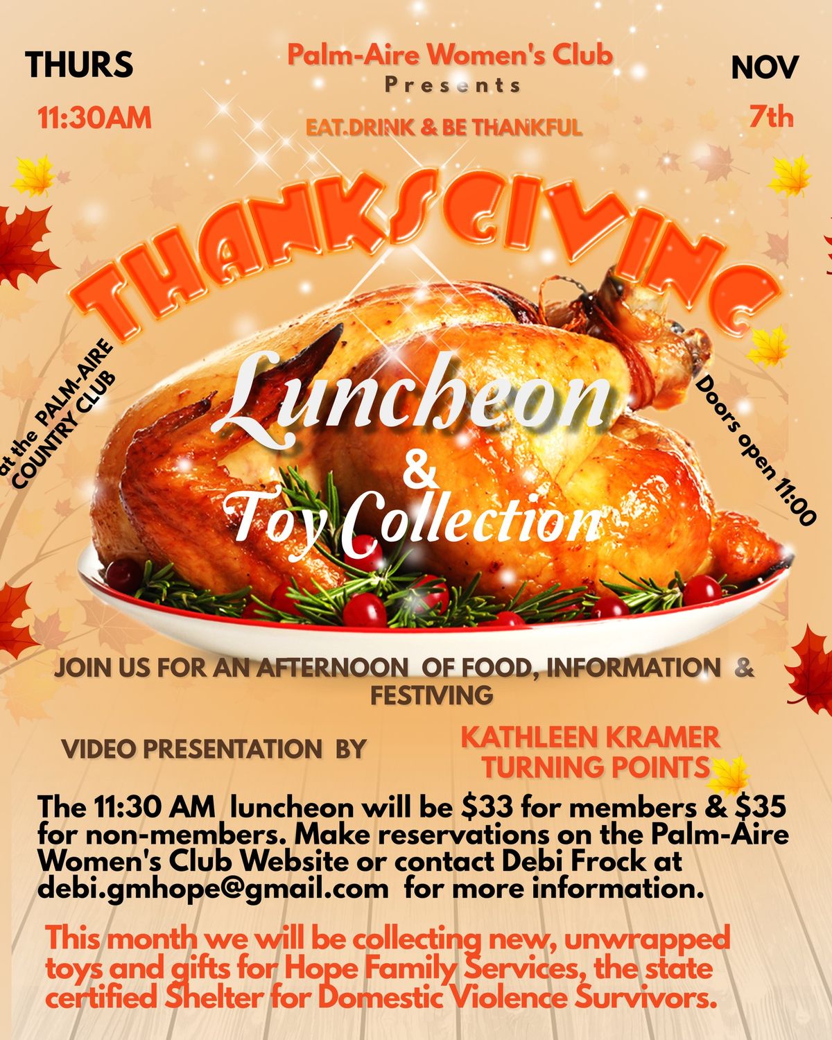 Palm-Aire Women's Club Thanksgiving Luncheon