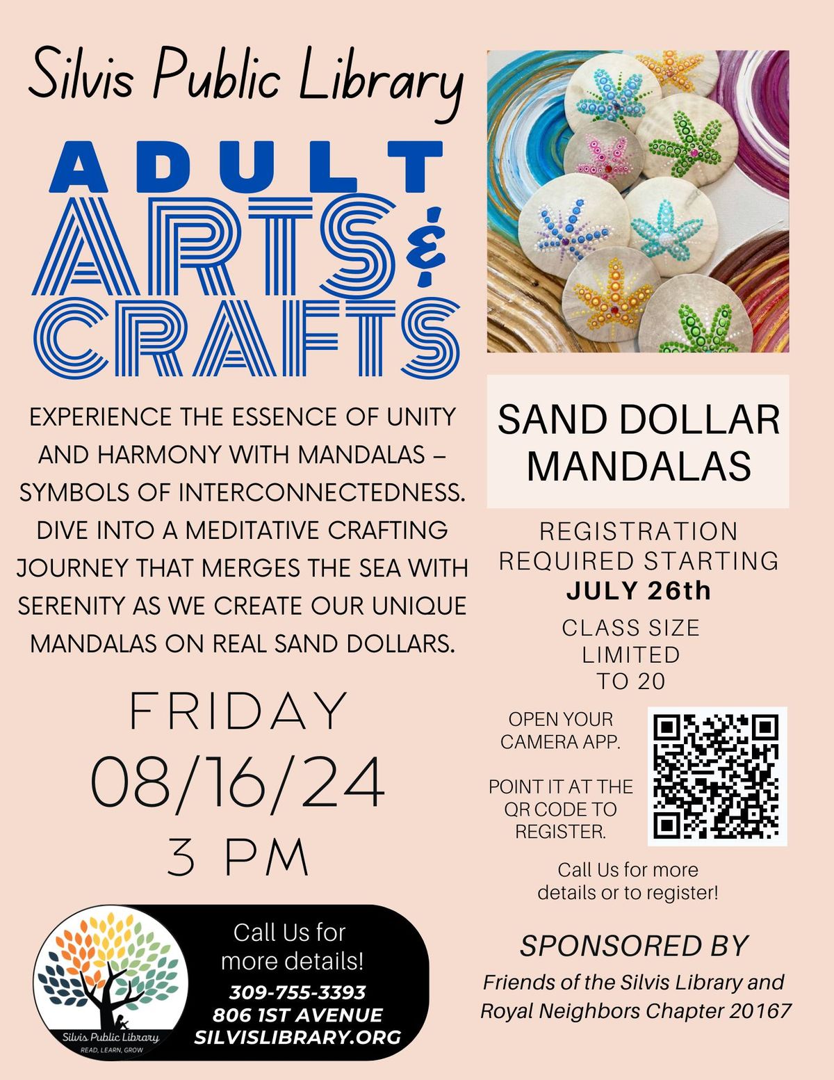 Adult Arts & Crafts: Sand Dollar Mandalas